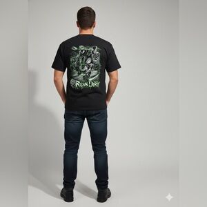 Vintage 2010 Bike Week Daytona Beach T-Shirt Size L Anvil Black Skull Graphic